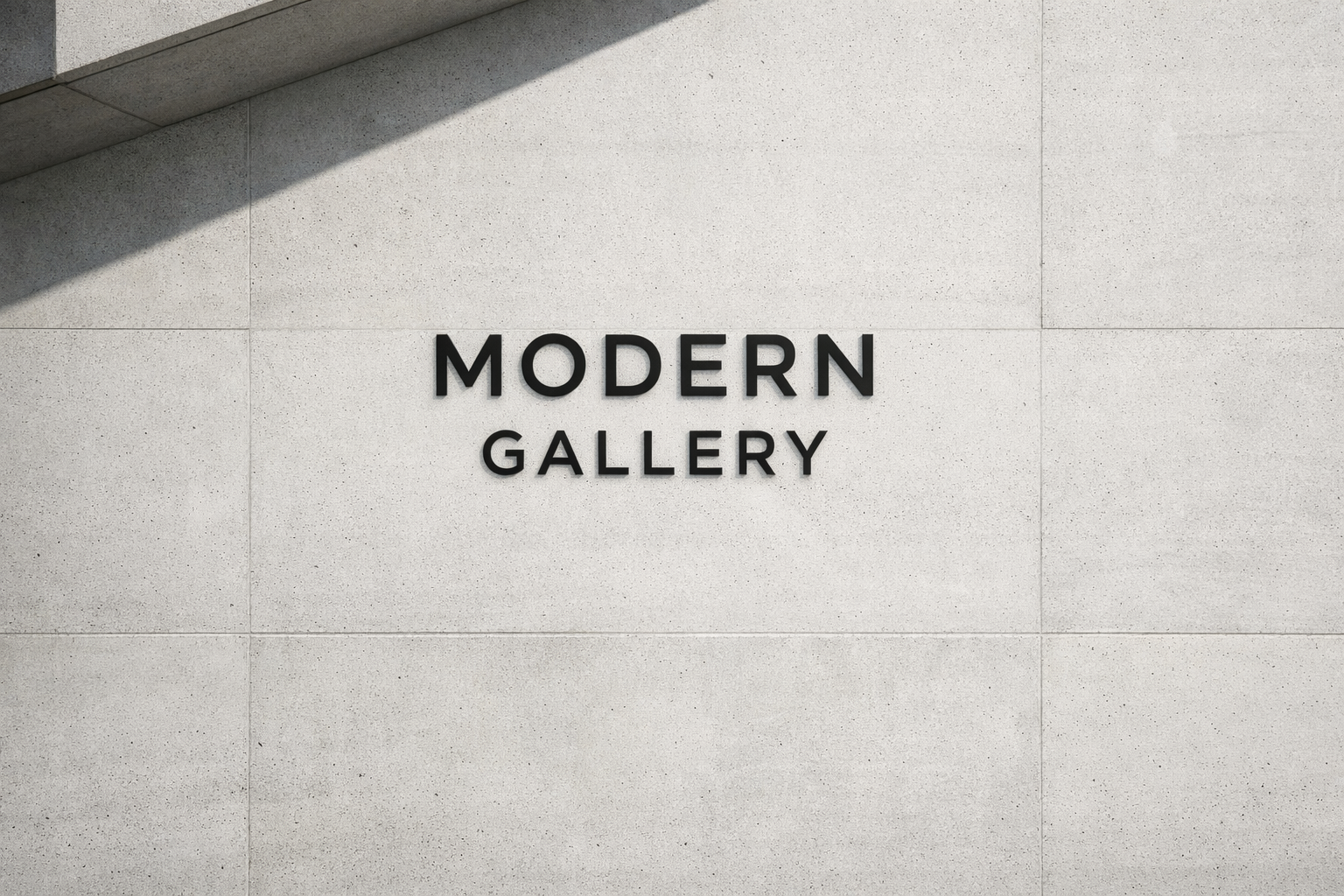 Modern Gallery dimensional wall signage
